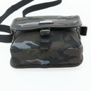 BURBERRY Black label Shoulder Bag Nylon Blue Silver Auth 179352A-9