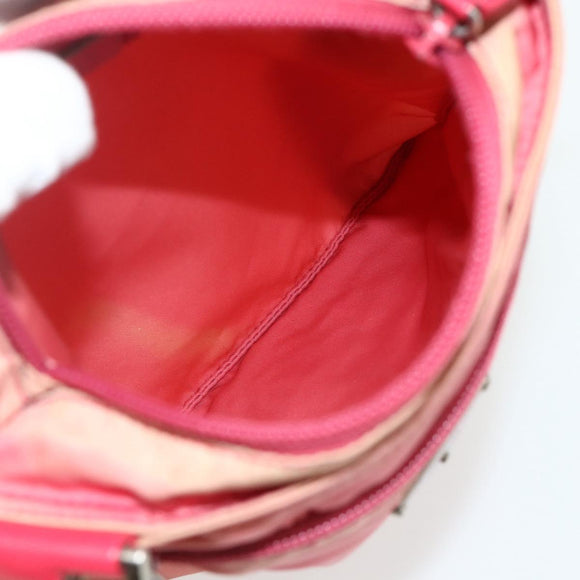 PRADA Shoulder Bag Nylon Pink Silver Auth 179353