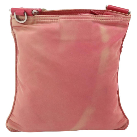 PRADA Shoulder Bag Nylon Pink Silver Auth 179353