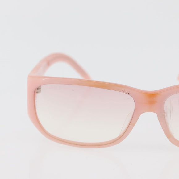 CHANEL Sunglasses metal 2 Set Pink White CC Auth 179360