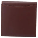 CARTIER Must Line Coin Purse Leather Bordeaux Gold Auth 179363A-2