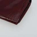 CARTIER Happy Birthday Long Wallet Patent leather Red Silver Auth 179364-15