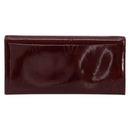 CARTIER Happy Birthday Long Wallet Patent leather Red Silver Auth 179364-2