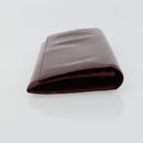 CARTIER Happy Birthday Long Wallet Patent leather Red Silver Auth 179364-3