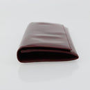CARTIER Happy Birthday Long Wallet Patent leather Red Silver Auth 179364-4