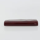 CARTIER Happy Birthday Long Wallet Patent leather Red Silver Auth 179364-5