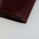 CARTIER Happy Birthday Long Wallet Patent leather Red Silver Auth 179364-14