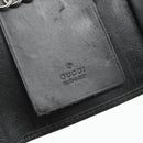 GUCCI GG Canvas Key Case Silver Black Auth 179365A-12