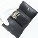GUCCI GG Canvas Key Case Silver Black Auth 179365A-13