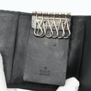 GUCCI GG Canvas Key Case Silver Black Auth 179365A-15