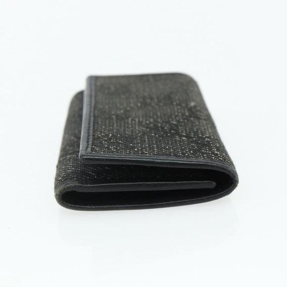 GUCCI GG Canvas Key Case Silver Black Auth 179365A