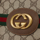 GUCCI GG Supreme Web Sherry Line Bag PVC Beige Red 002 904 0131 Auth 179371A-17
