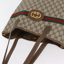 GUCCI GG Supreme Web Sherry Line Bag PVC Beige Red 002 904 0131 Auth 179371A-6