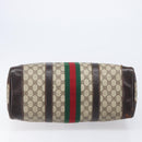 GUCCI GG Supreme Web Sherry Line Handtasche PVC Beige Gold Auth 179372-15