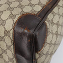 GUCCI GG Supreme Web Sherry Line Handtasche PVC Beige Gold Auth 179372-16