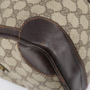 GUCCI GG Supreme Web Sherry Line Handtasche PVC Beige Gold Auth 179372-17