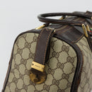 GUCCI GG Supreme Web Sherry Line Hand Bag PVC Beige Gold Auth 179372-18