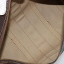 GUCCI GG Supreme Web Sherry Line Hand Bag PVC Beige Gold Auth 179372-11