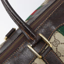 GUCCI GG Supreme Web Sherry Line Handtasche PVC Beige Gold Auth 179372-19