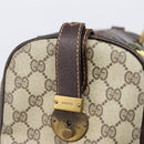 GUCCI GG Supreme Web Sherry Line Handtasche PVC Beige Gold Auth 179372-20
