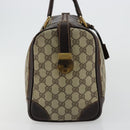 GUCCI GG Supreme Web Sherry Line Hand Bag PVC Beige Gold Auth 179372-3