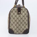 GUCCI GG Supreme Web Sherry Line Handtasche PVC Beige Gold Auth 179372-4