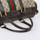 GUCCI GG Supreme Web Sherry Line Handtasche PVC Beige Gold Auth 179372-14