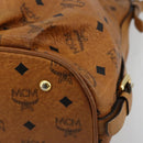 MCM Vicetos Logogram Umhängetasche PVC Braun Gold Auth 179374A-14