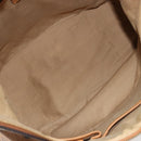 MCM Vicetos Logogram Umhängetasche PVC Braun Gold Auth 179374A-11