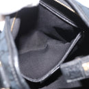 GUCCI Abbey GG Canvas Shoulder Bag Black Gold 130738 Auth 179375A-22