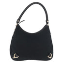 GUCCI Abbey GG Canvas Shoulder Bag Black Gold 130738 Auth 179375A-3