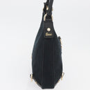 GUCCI Abbey GG Canvas Shoulder Bag Black Gold 130738 Auth 179375A-5