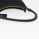 GUCCI Abbey GG Canvas Shoulder Bag Black Gold 130738 Auth 179375A-7
