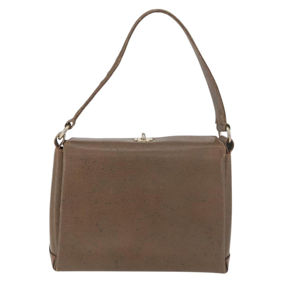 GUCCI Shoulder Bag Leather Brown Gold 000 110 0886 Auth 179377