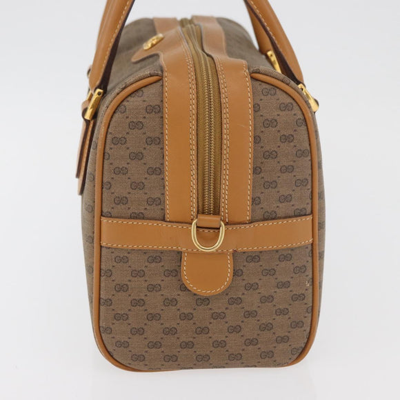 GUCCI Micro GG Supreme Hand Bag PVC Beige Gold 002 115 0165 Auth 179378