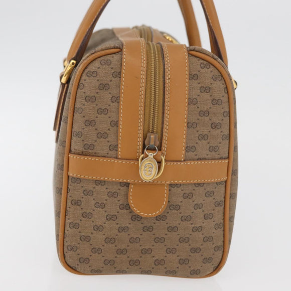 GUCCI Micro GG Supreme Hand Bag PVC Beige Gold 002 115 0165 Auth 179378