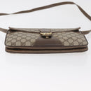 GUCCI GG Supreme Shoulder Bag PVC Beige Gold Auth 179384-11