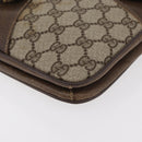 GUCCI GG Supreme Shoulder Bag PVC Beige Gold Auth 179384-13