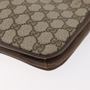 GUCCI GG Supreme Shoulder Bag PVC Beige Gold Auth 179384-15