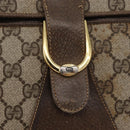 GUCCI GG Supreme Shoulder Bag PVC Beige Gold Auth 179384-16