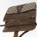 GUCCI GG Supreme Shoulder Bag PVC Beige Gold Auth 179384-17