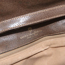 GUCCI GG Supreme Shoulder Bag PVC Beige Gold Auth 179384-18