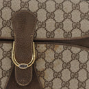 GUCCI GG Supreme Shoulder Bag PVC Beige Gold Auth 179384-3