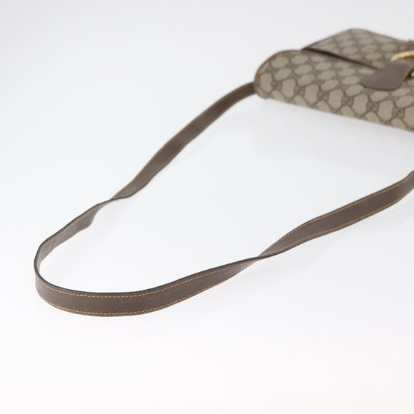 GUCCI GG Supreme Shoulder Bag PVC Beige Gold Auth 179384
