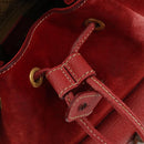 GUCCI Bamboo Backpack Suede Red Gold 003 1956 0030 Auth 179385-19