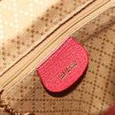 GUCCI Bamboo Backpack Suede Red Gold 003 1956 0030 Auth 179385-21