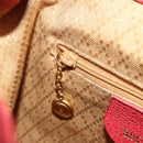 GUCCI Bamboo Backpack Suede Red Gold 003 1956 0030 Auth 179385-25