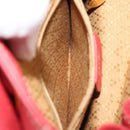 GUCCI Bamboo Backpack Suede Red Gold 003 1956 0030 Auth 179385-26
