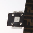 FENDI Zucca Canvas Mamma Baguette Schoudertas Zwart Bruin Auth 179387V-9