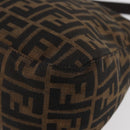 FENDI Zucca Canvas Mamma Baguette Shoulder Bag Black Brown Auth 179388SAV-13